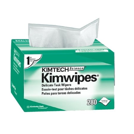 Kimberly-Clark KCC 34256 Kimtech Science Kimwipe Wiper 14.7X16.6 1P White- 280 Count